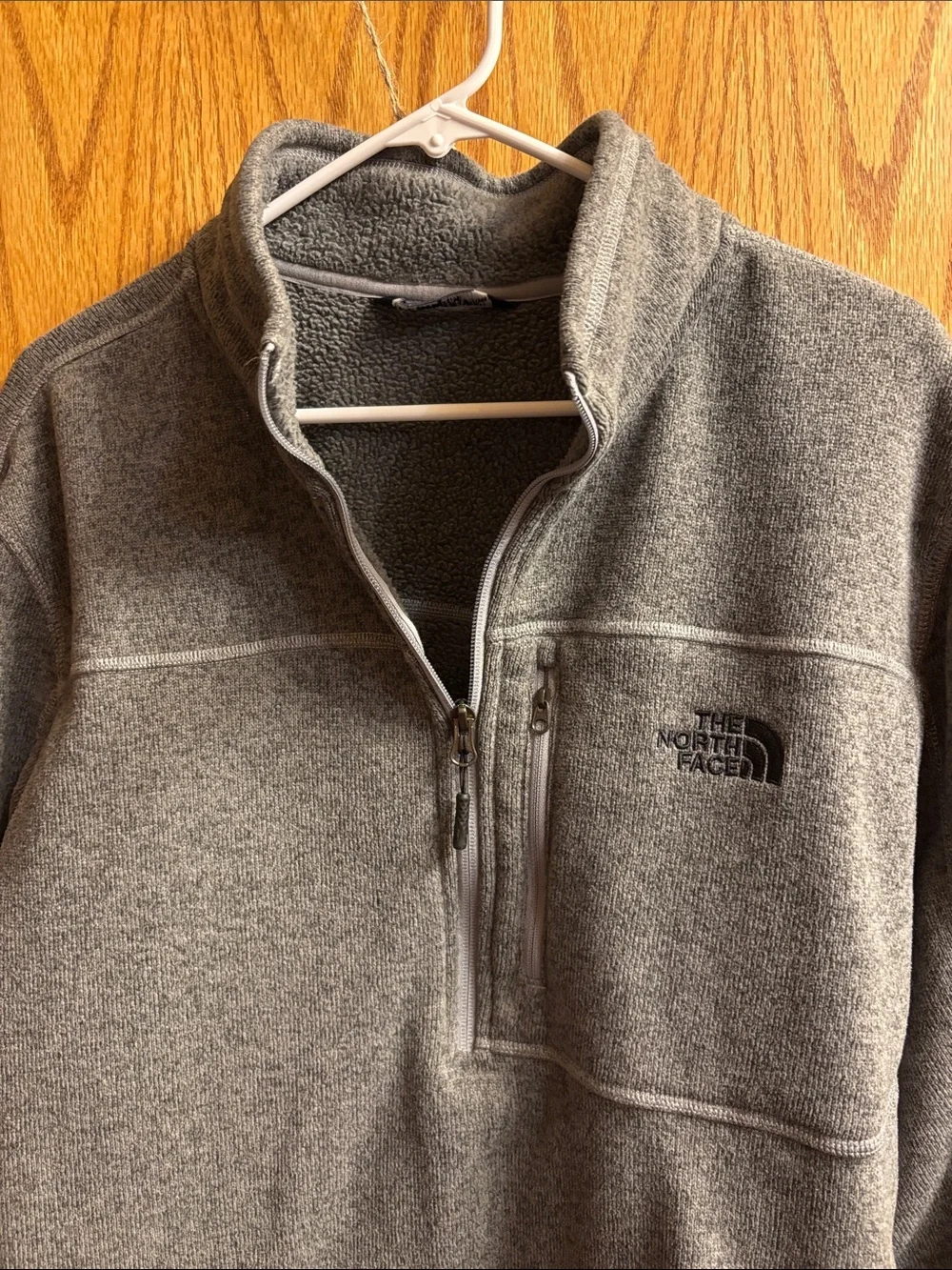 The North Face Heather Grey Half-Zip Fleece Pullover